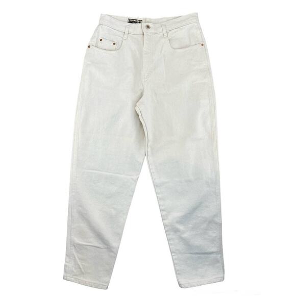 Vintage Forenza Ivory Denim Jeans Tapered Leg High Waisted 90s - Picture 1 of 9